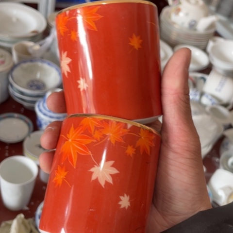 景德镇陶瓷2个可乐杯