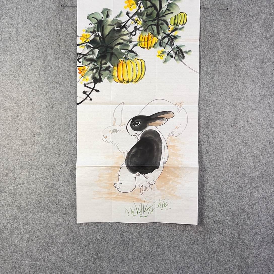 国画852 花鸟在树丛的顶端鸣叫叫声响