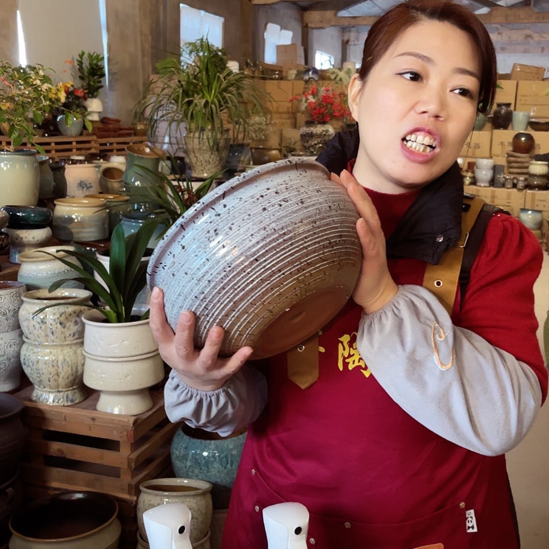 紫砂花盆高度14口径24