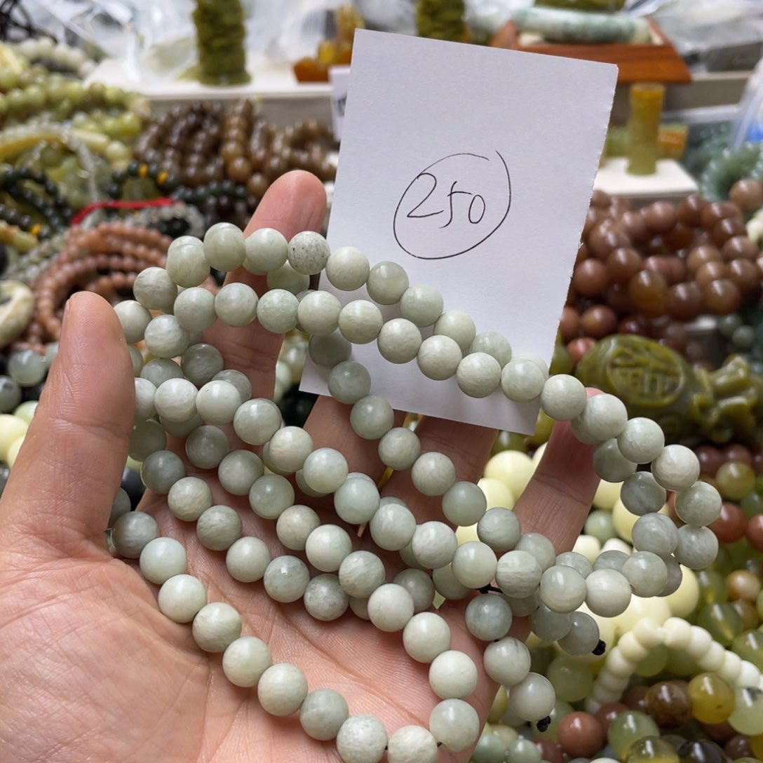 蛇纹石玉手链合金