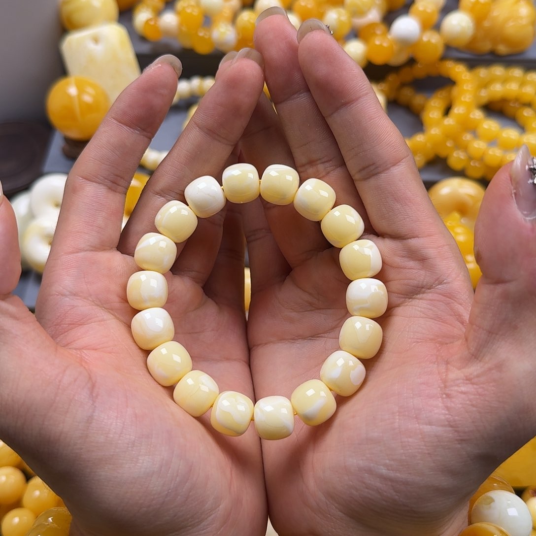 琥珀珠宝奇石未镶嵌同料老型13mm