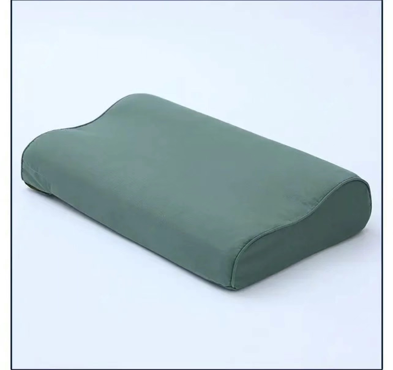 经典绿色高低枕波浪枕