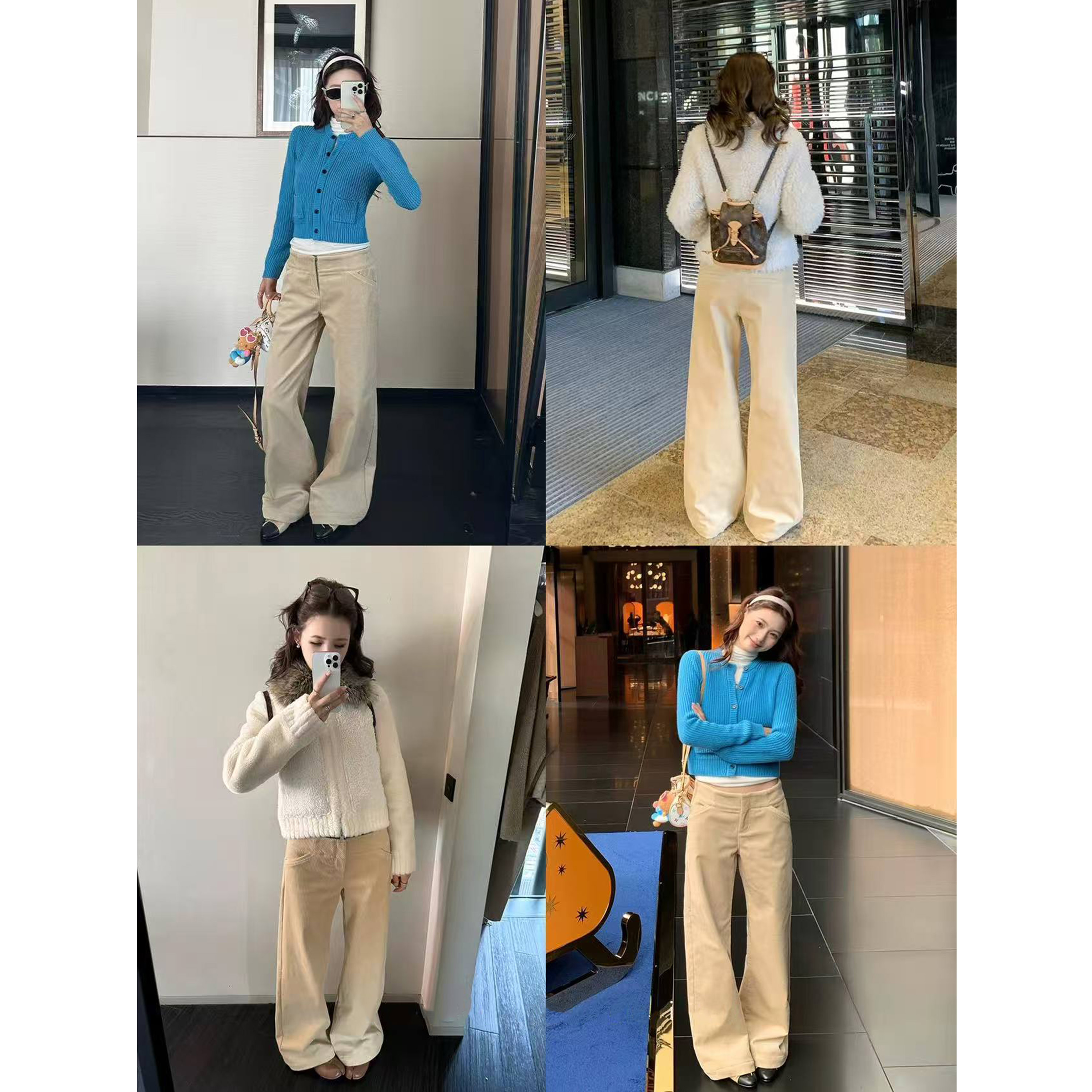 低腰修身灯芯绒休闲裤女冬季加绒保暖长裤 C 5007#