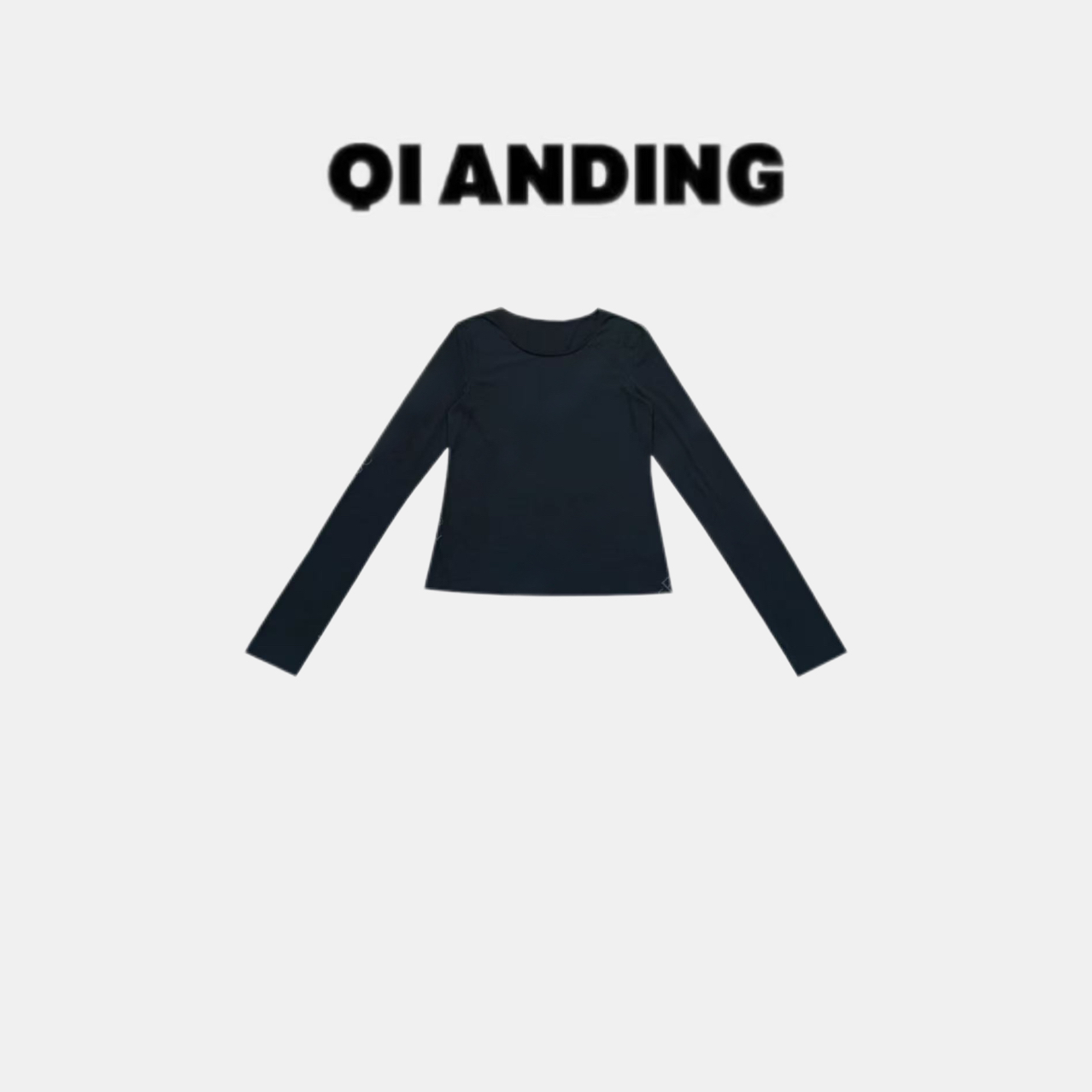 【QIANDING】平平无奇百搭基础款纯棉打底衫A25403