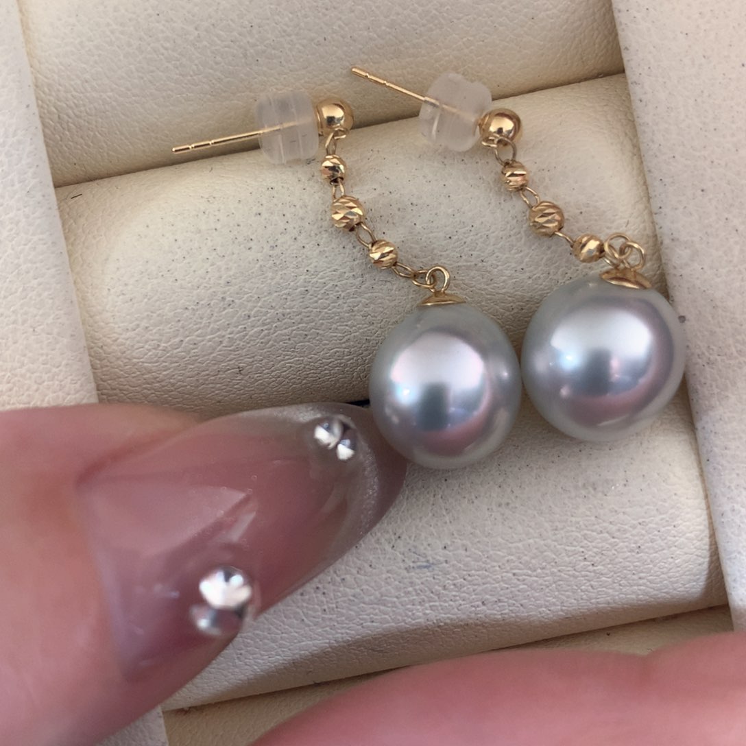 海水珍珠耳饰18K金镶嵌