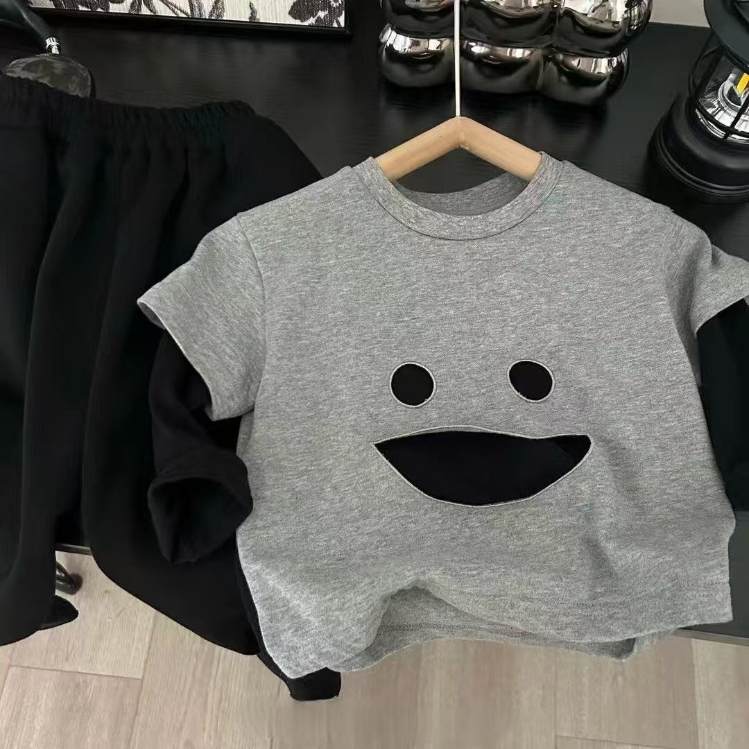 韩版儿童男童秋季服装长袖T恤中小童宝宝秋装百搭休闲卡通上衣潮