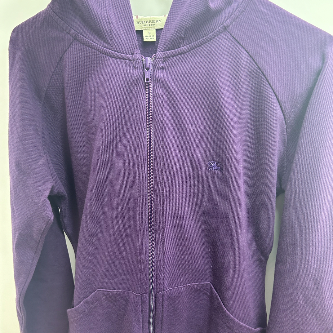 99新 BURBERRY/博柏利 HZ二手奢侈品巴宝莉紫色连帽外套z507