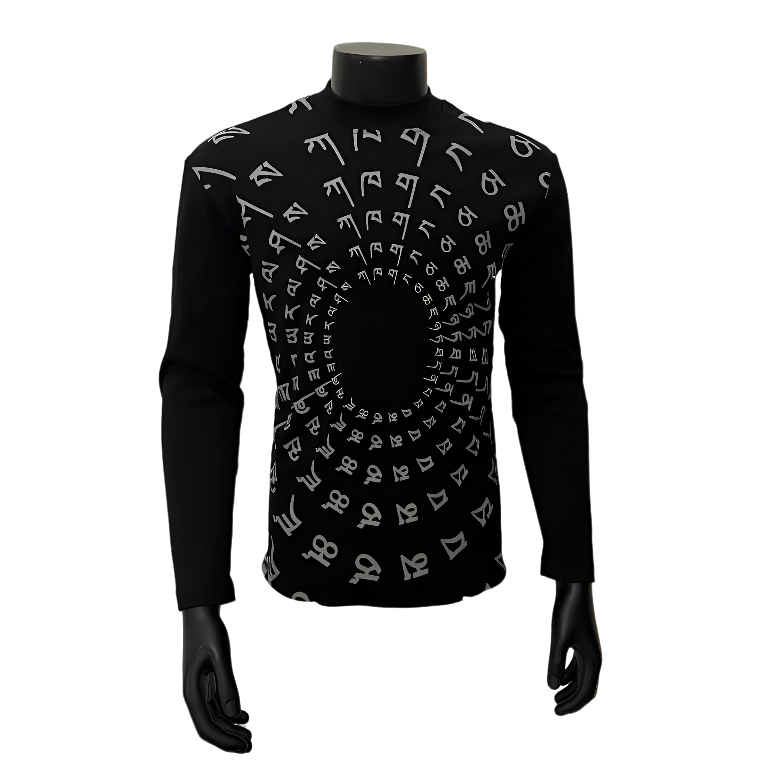  Dunjuewa（ 顿觉瓦 ）30个藏文.环320克重磅T恤修身时尚长袖秋季