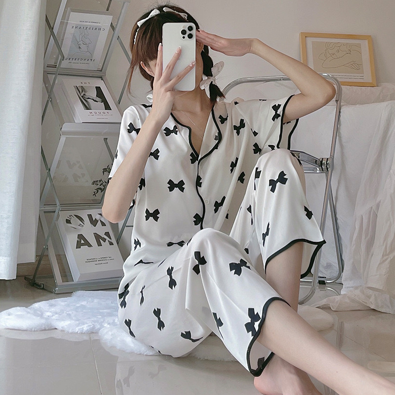 睡衣冰丝凉快夏季薄款学生韩版