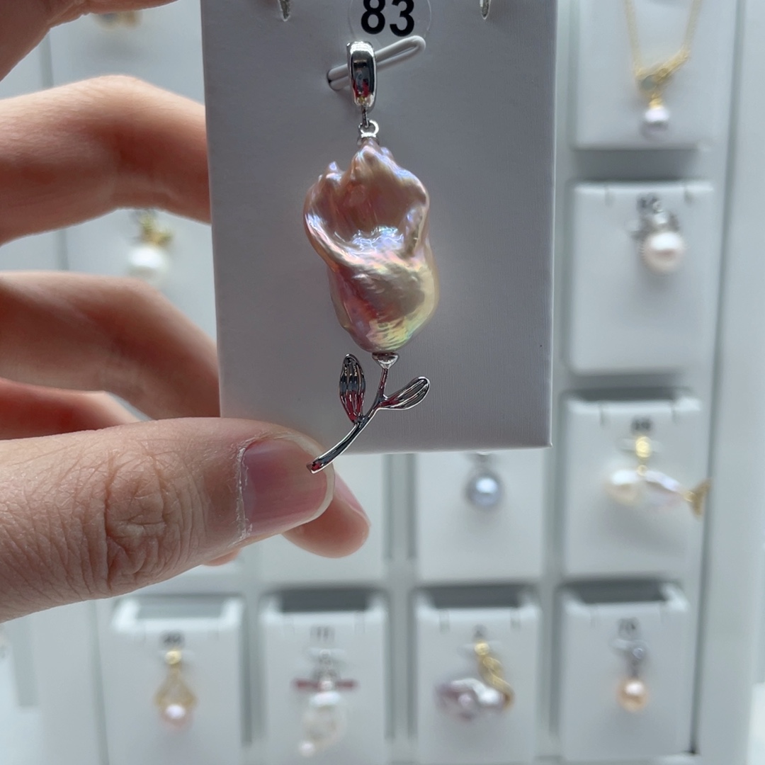 颈饰合金淡水珍珠