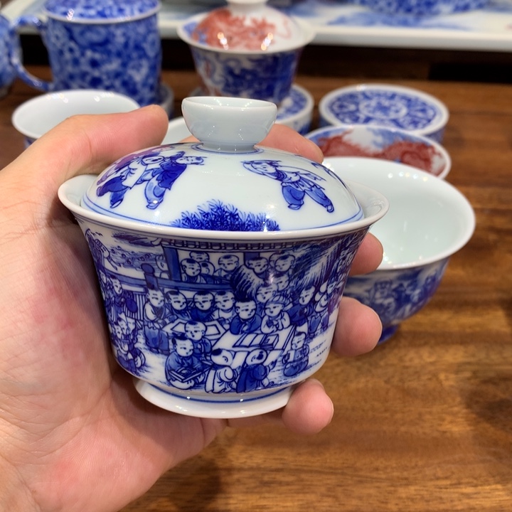 爽***茶徐冬贵老师作品 百子图 新年价