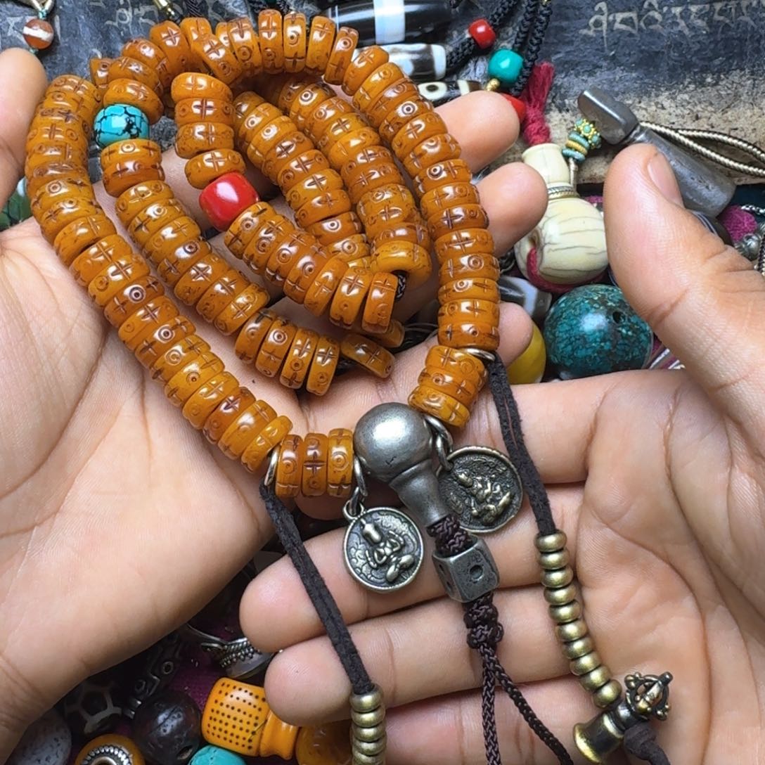 金刚菩提手串牦牛骨104