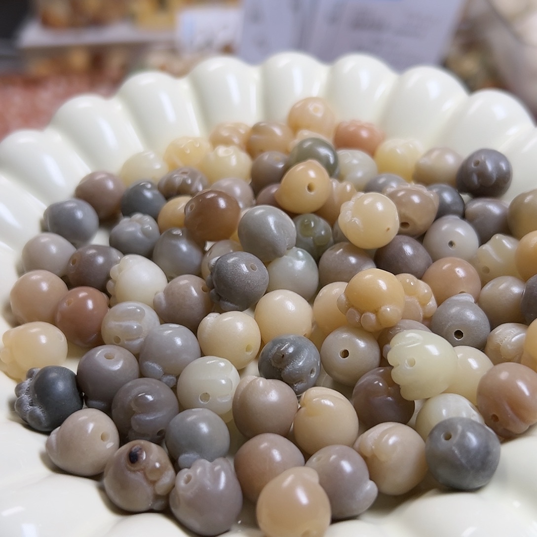 菩提根/象牙果吊坠40颗卡12莫蓝蒂猫爪瑕疵