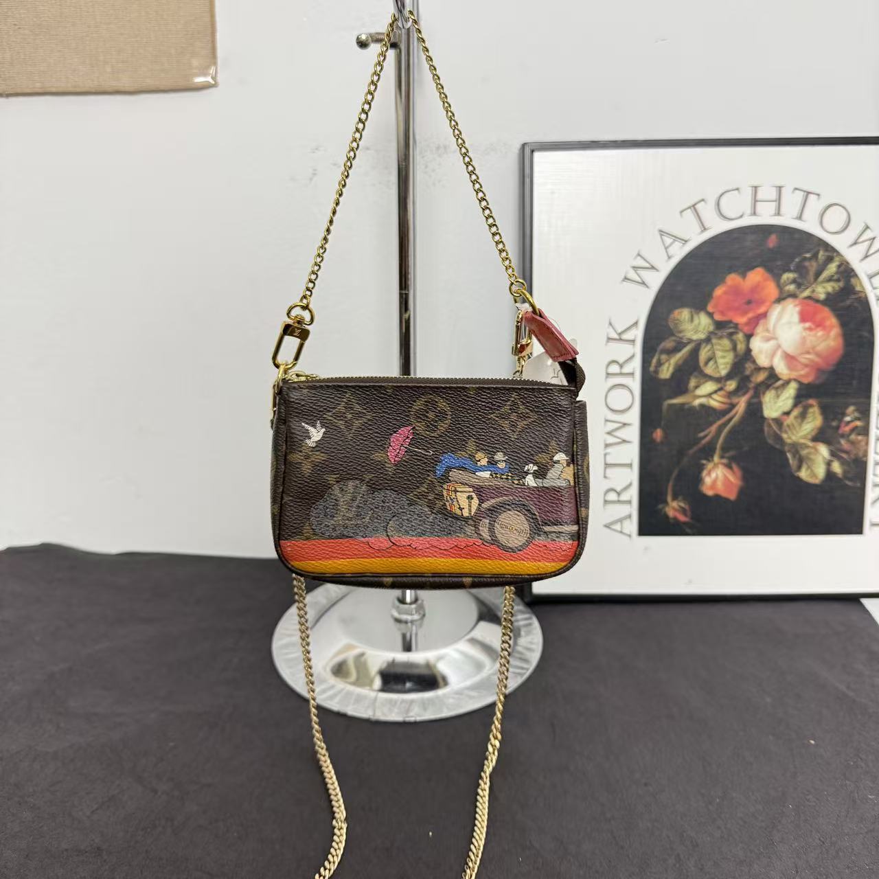 95新 LouisVuitton/路易威登 lv小麻将包/手提包/腋下包/斜挎包