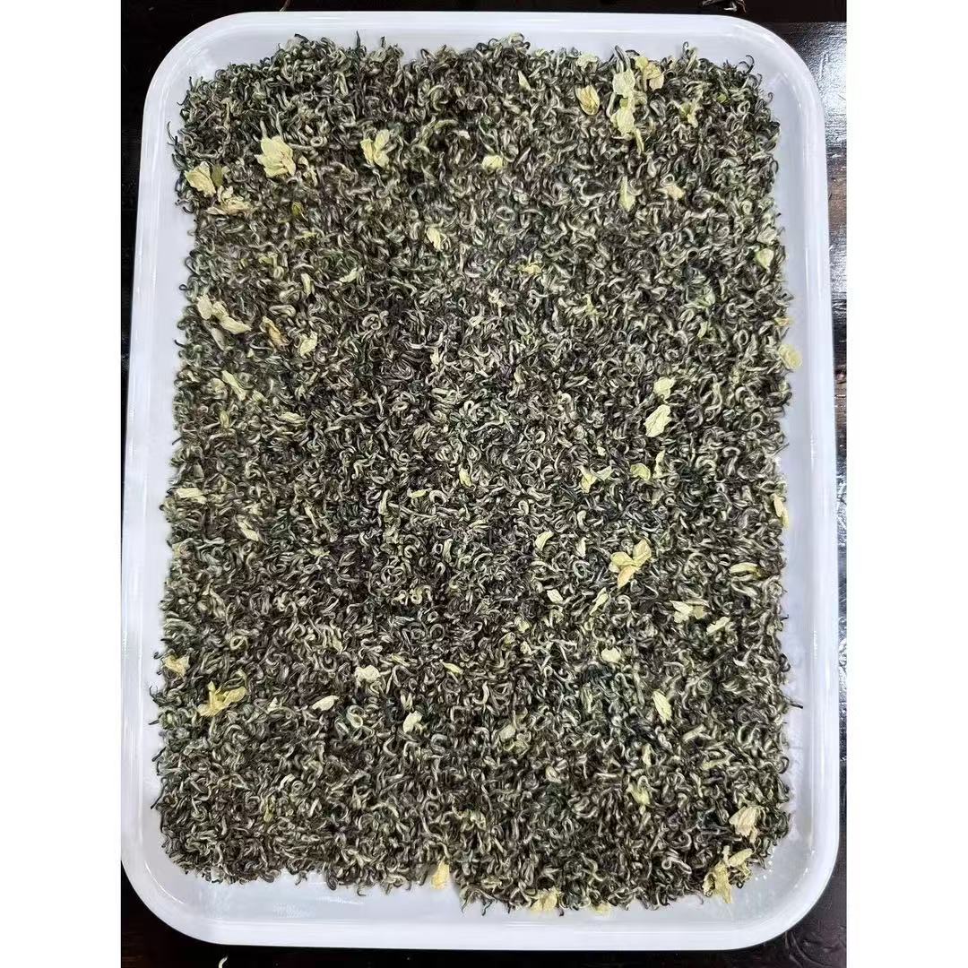 马阳茗茶2024飘芯浓香型茉莉花茶茉莉飘雪铁罐包装罐装茶厂