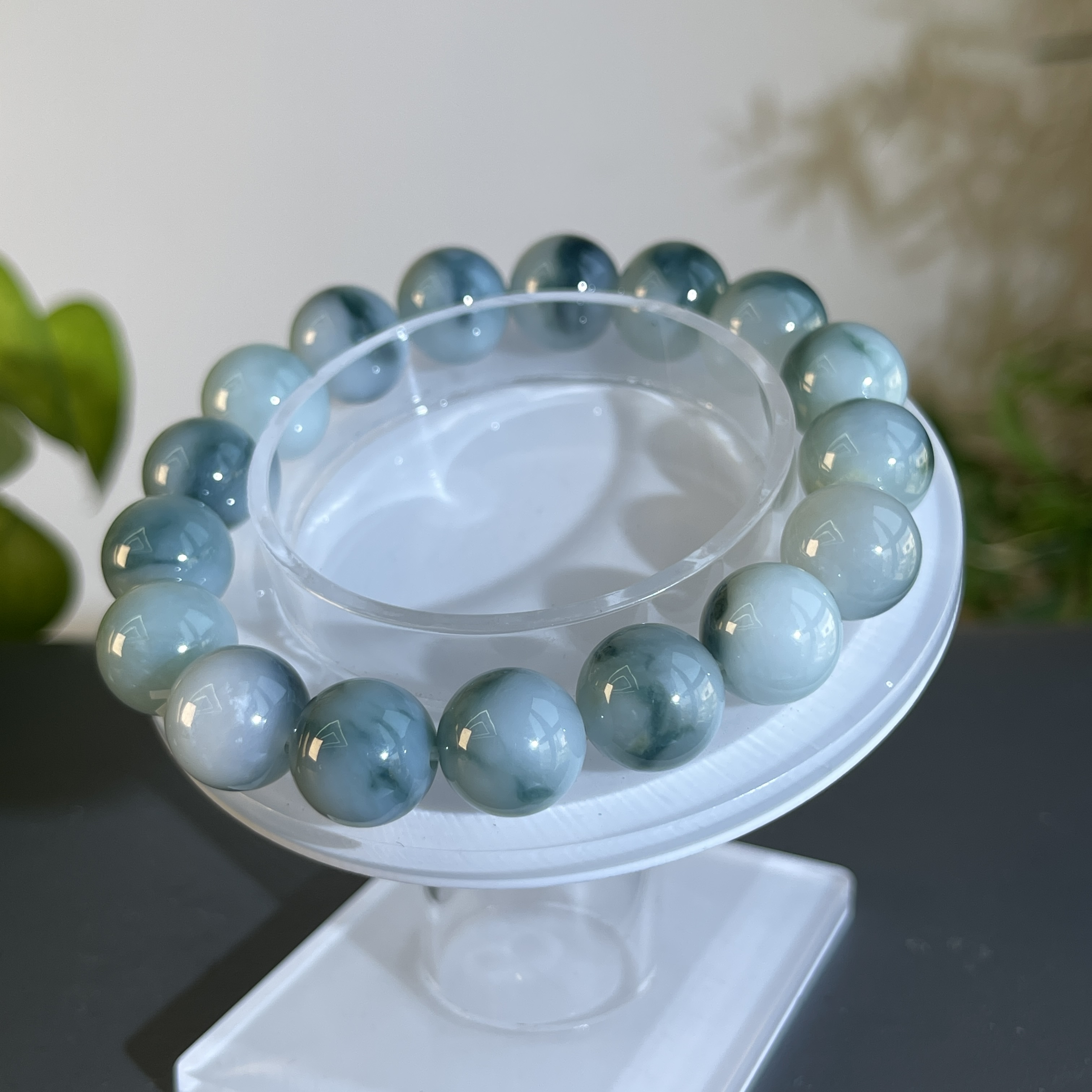 JTB16-183 天然缅甸A货翡翠  翡翠手串