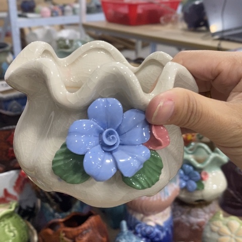 陶瓷捏花白色福袋313113131