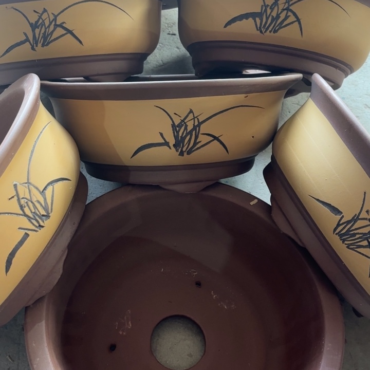 紫砂花盆100-7。    27.5-11