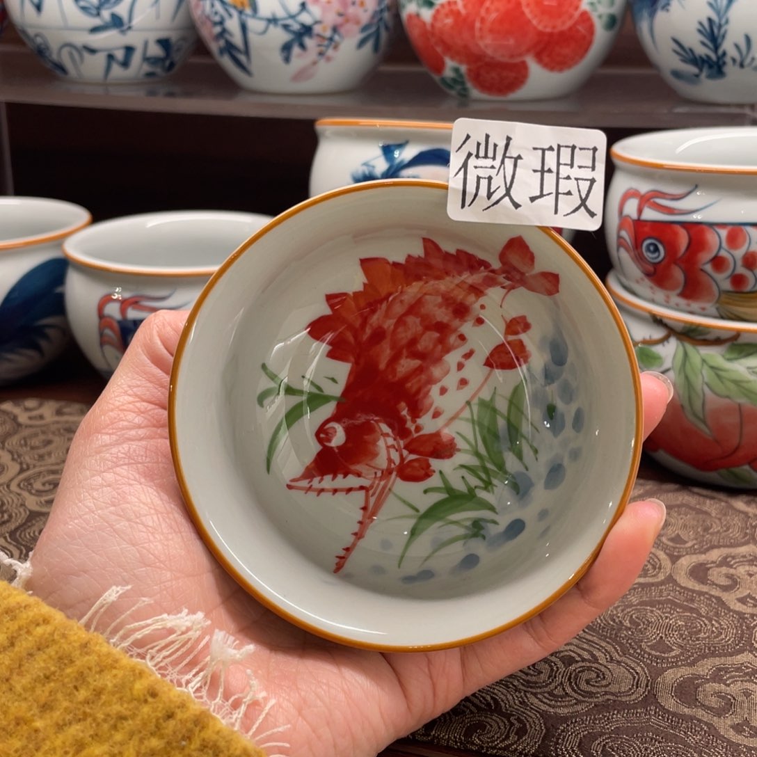 微瑕釉下彩纯手绘