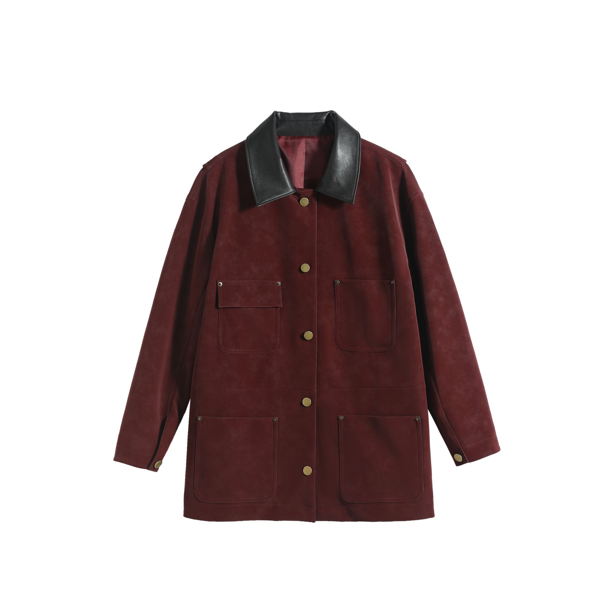 2025反绒擦色皮翻领单皮皮衣外套2508