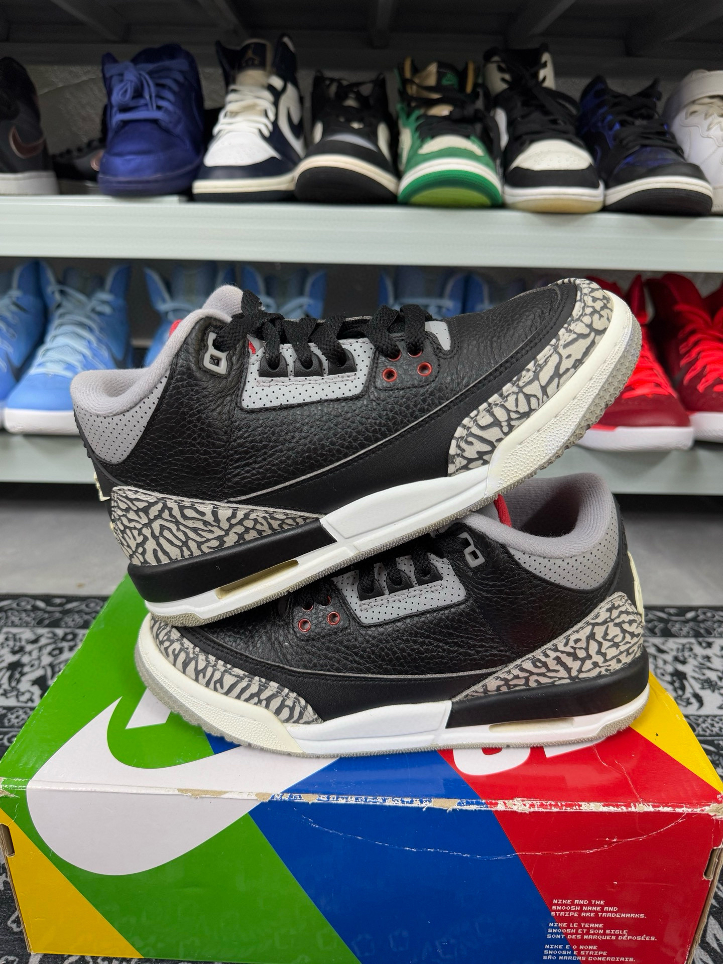 95新 maje 38.5码/aj3黑水泥休闲鞋/二手正品