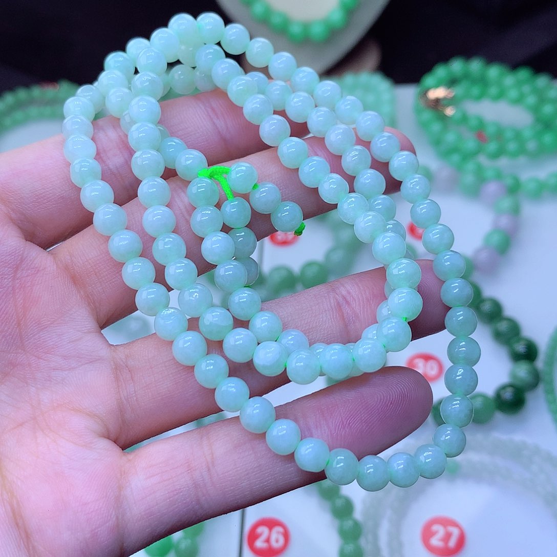 翡翠毛衣链未镶嵌