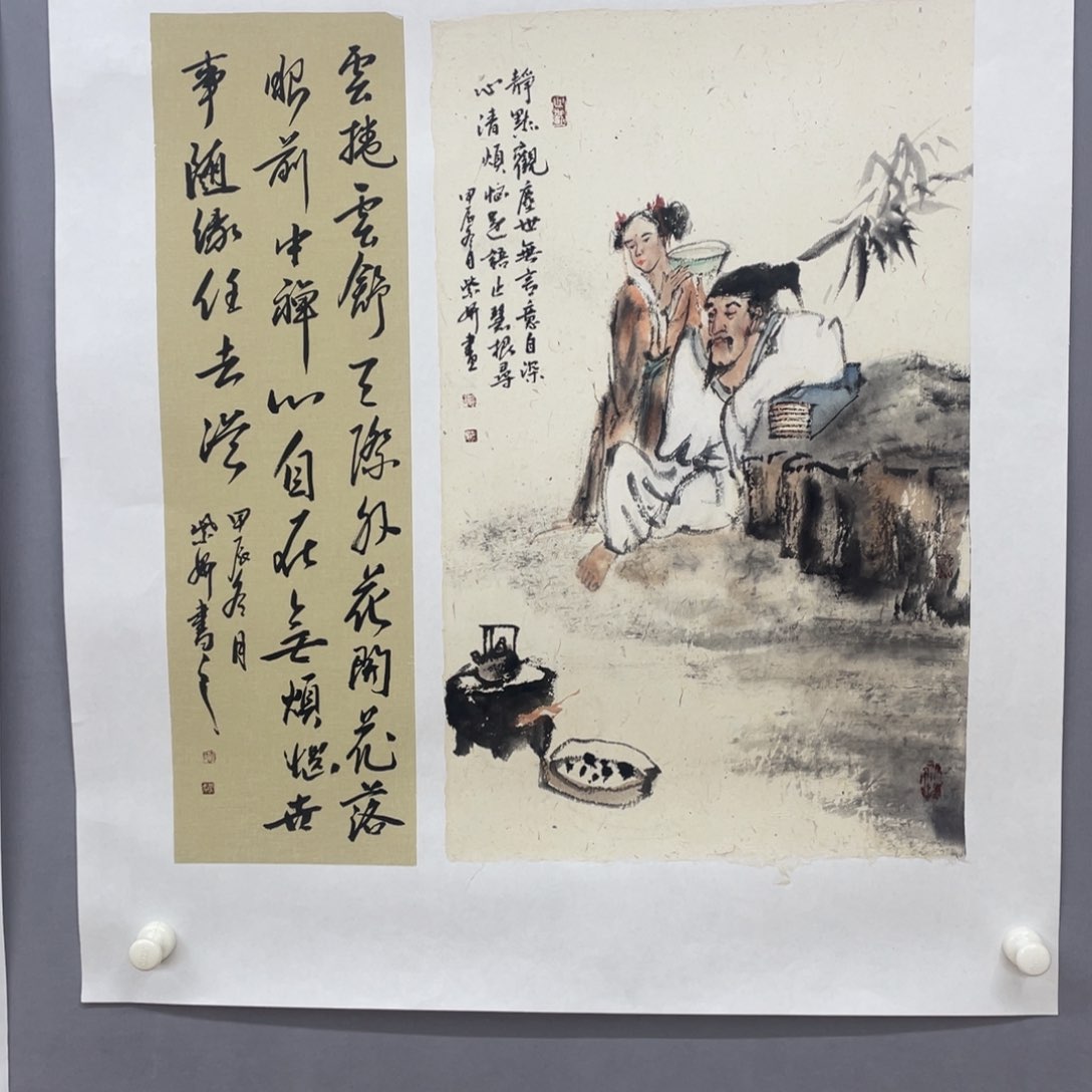 国画艺术家真人手绘