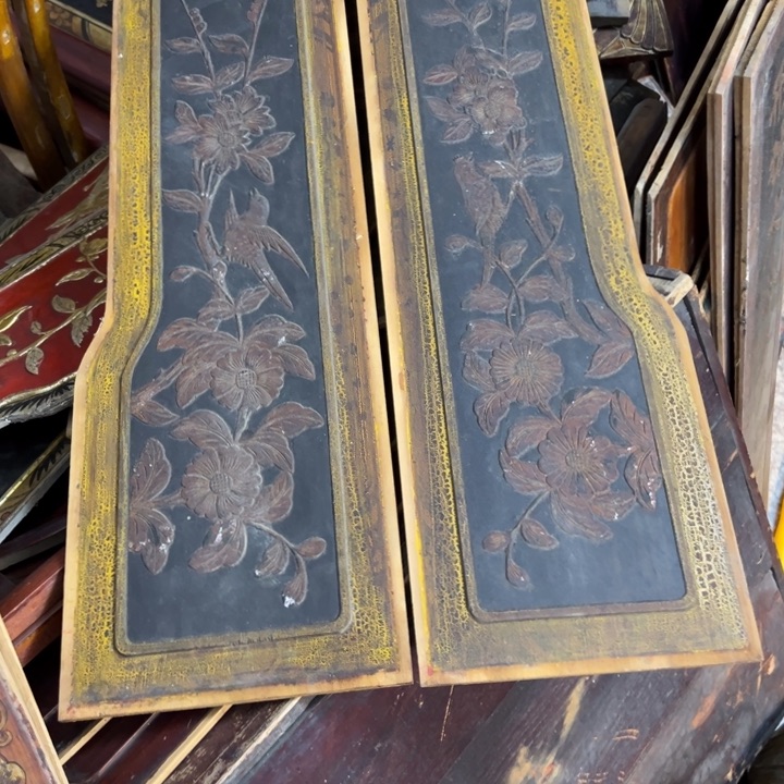 【闪购商品】香榧木若*木雕花板艺术一套