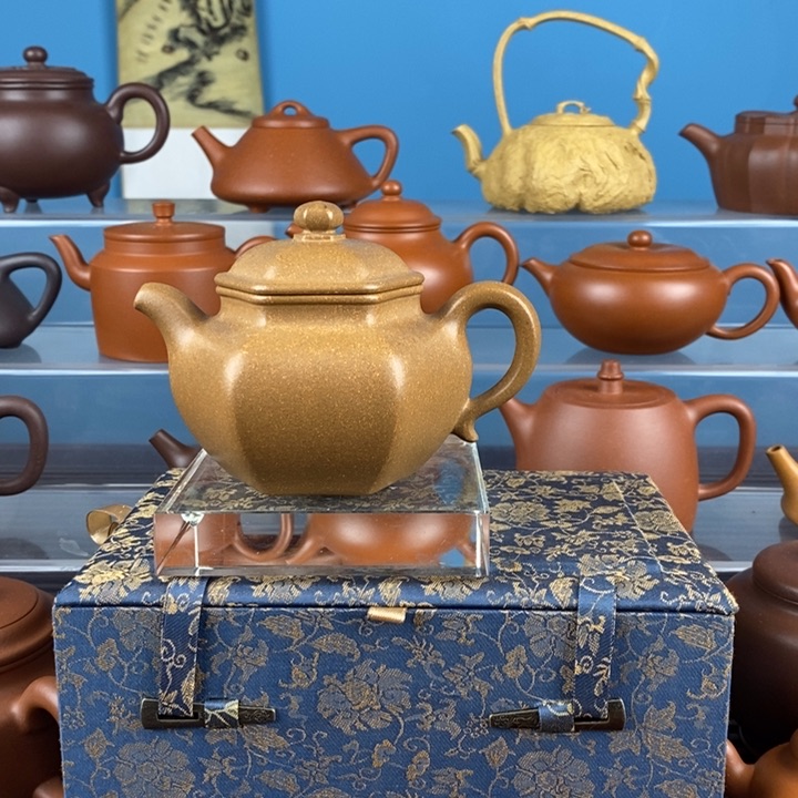 紫砂茶壶精工半手六方莲子