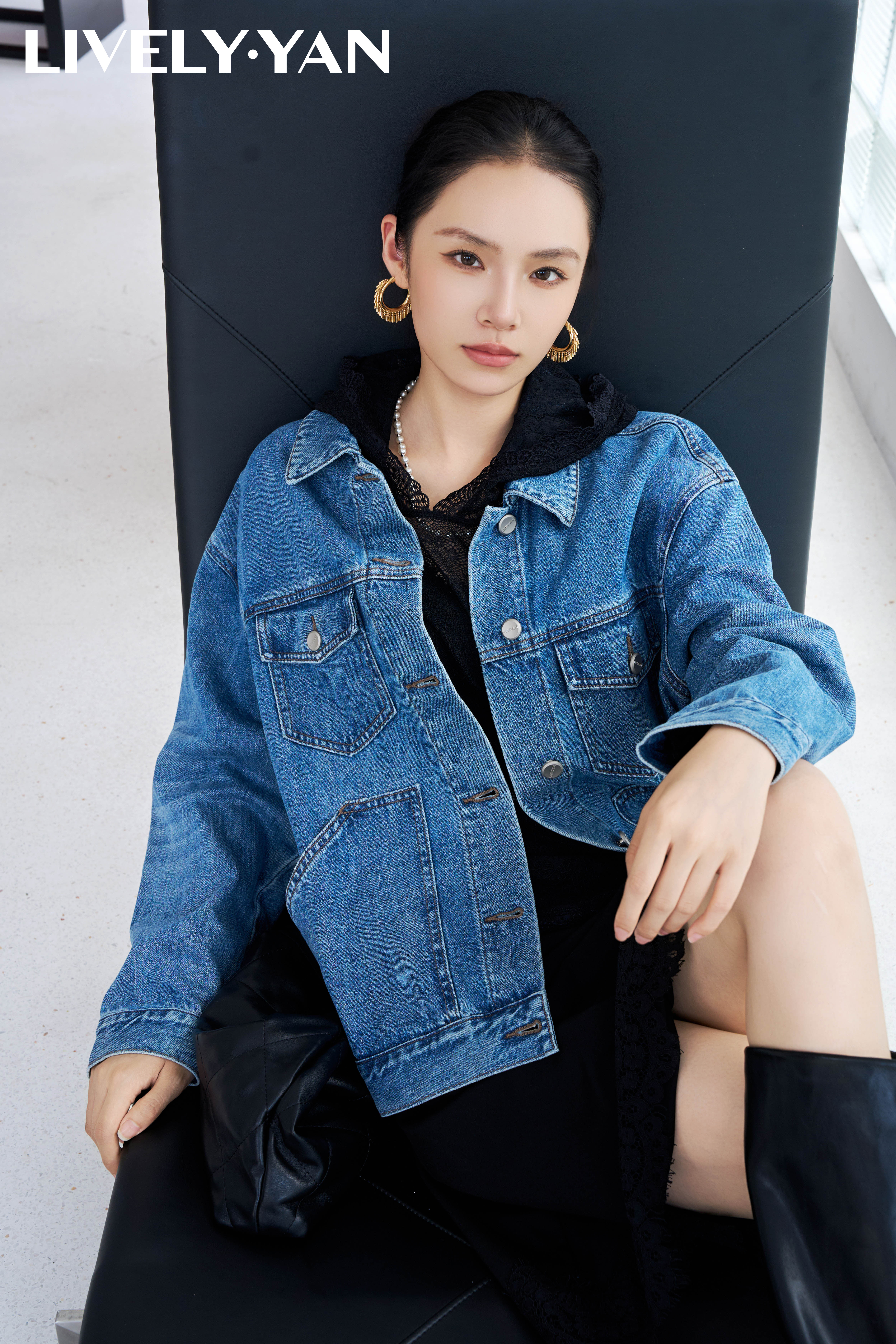 俪妍新款秋舒适复古牛仔外套