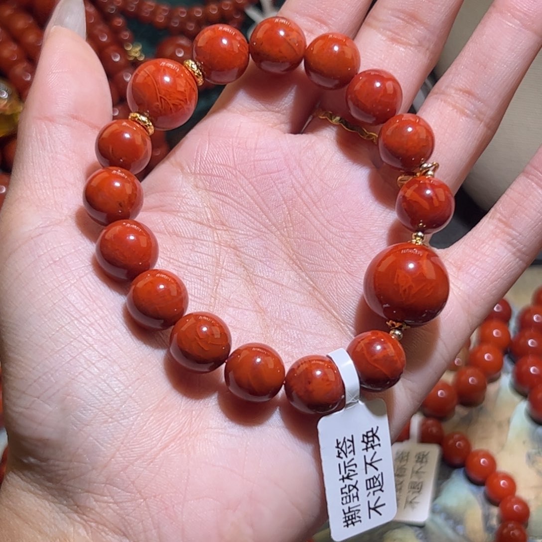 南红玛瑙未镶嵌手链11m