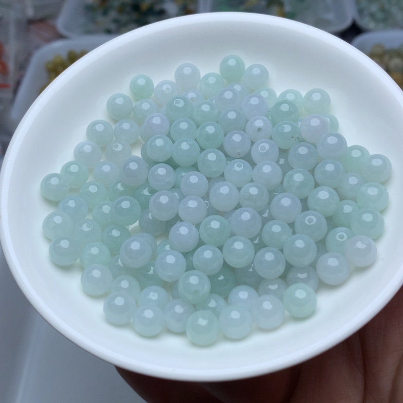 【闪购商品】翡翠手链未镶嵌卡7冰珠子10颗