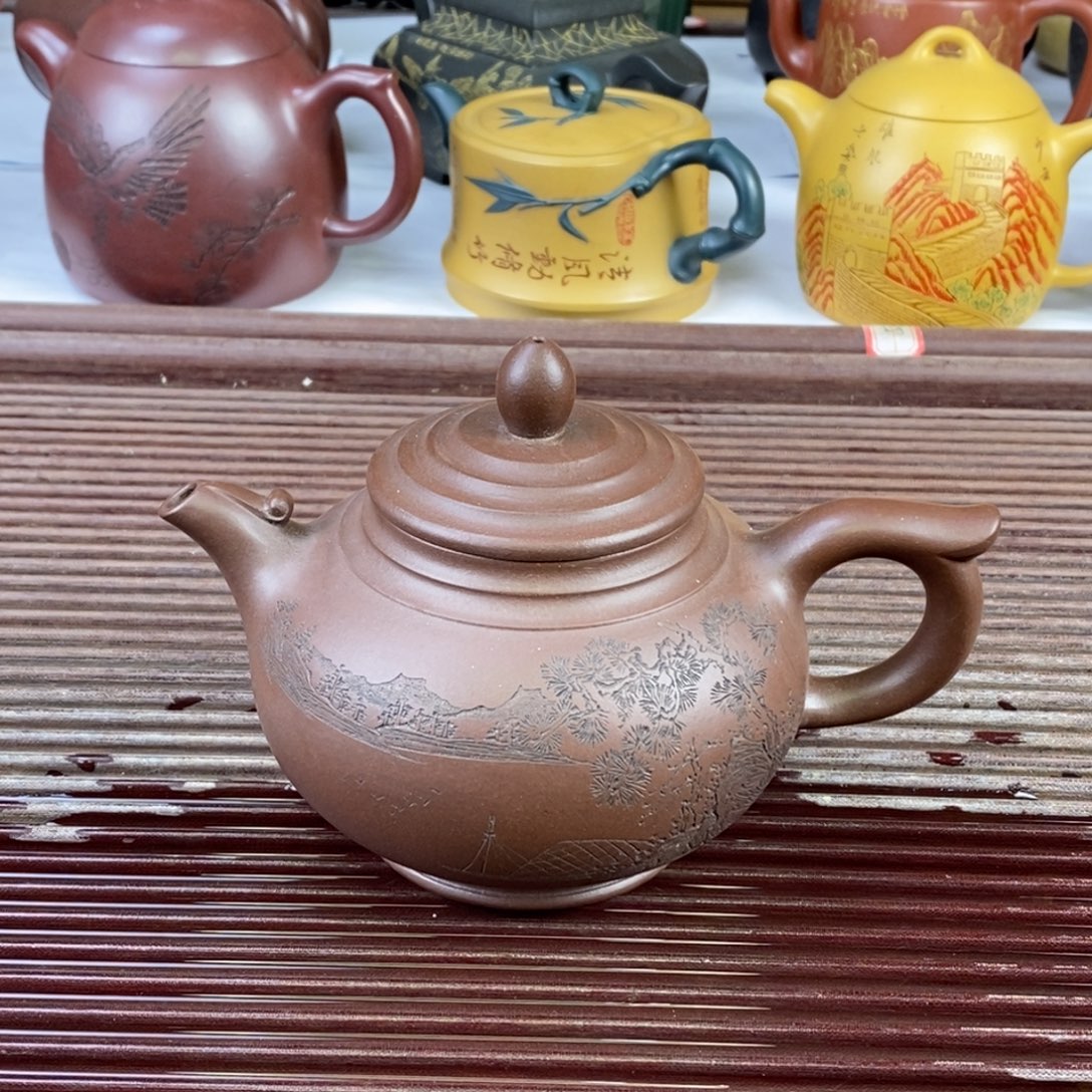 紫砂茶壶白21 凤舞