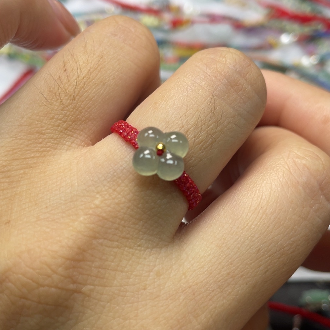 翡翠18K金镶嵌戒指799999999