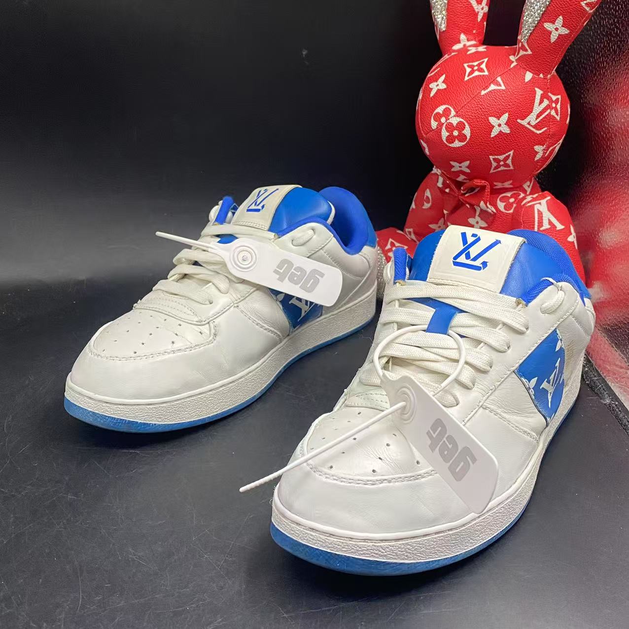 95新 LouisVuitton/路易威登 【聚星优选】白蓝板鞋39欧码ddm1438