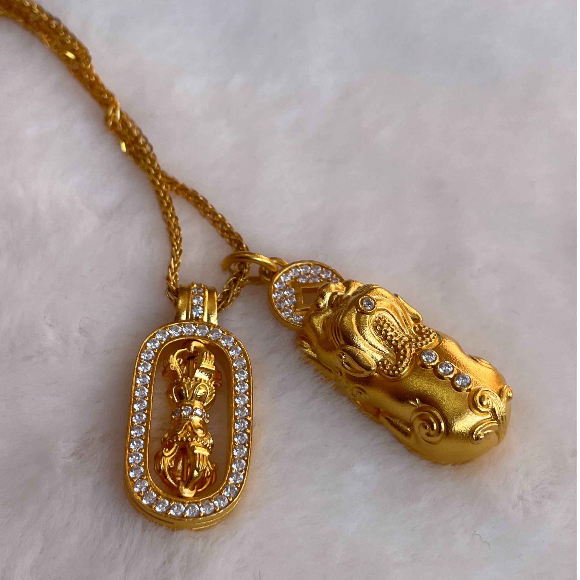 足银银制品 貔貅金刚杵/经典气质轻奢坠链