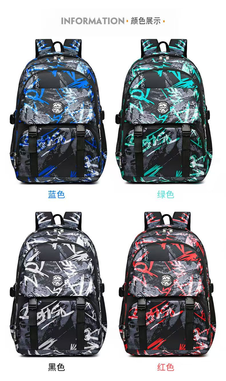 2025年新款迷彩中小学生超帅气大容量双肩学生包
