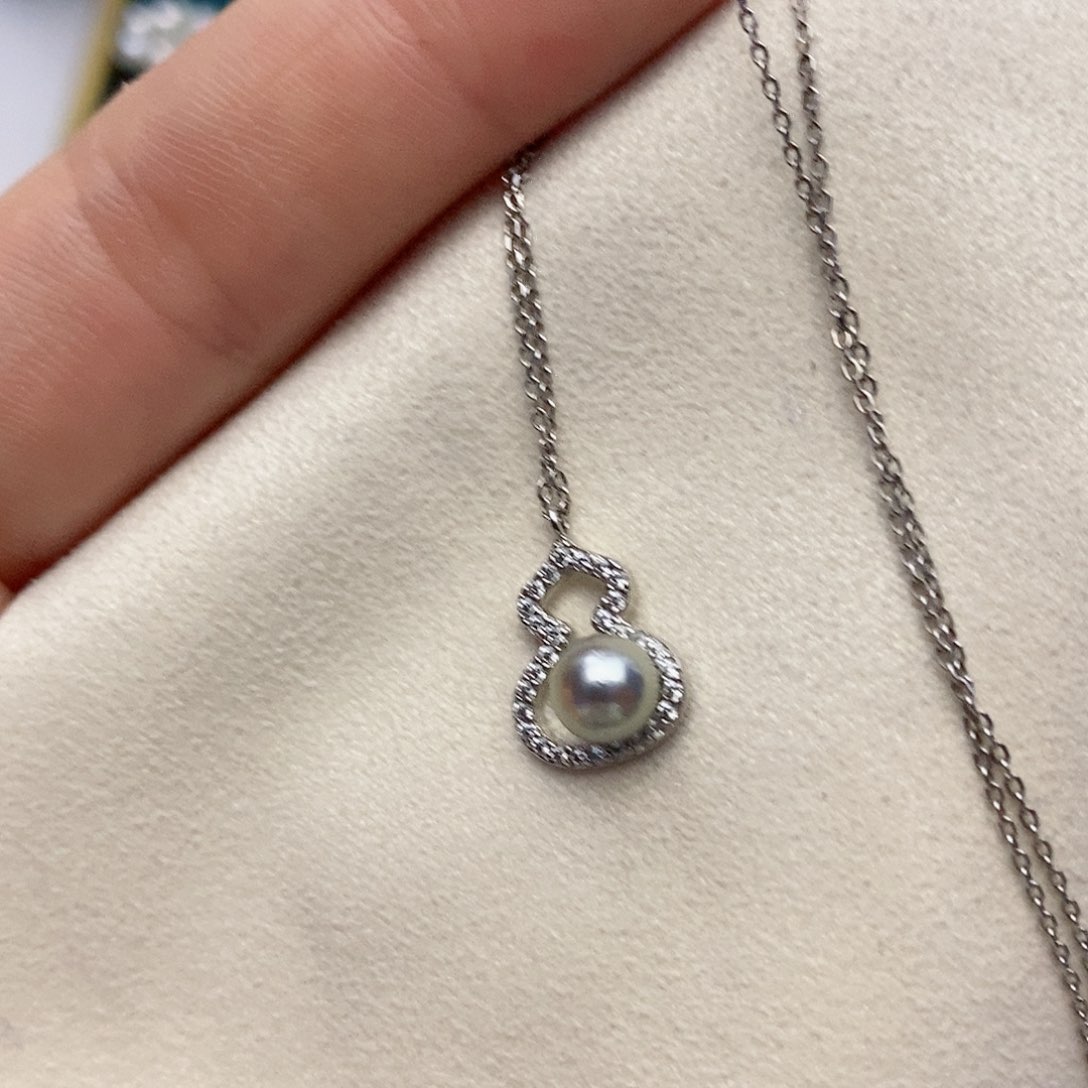 【闪购商品】海水珍珠颈饰银S925镶嵌18