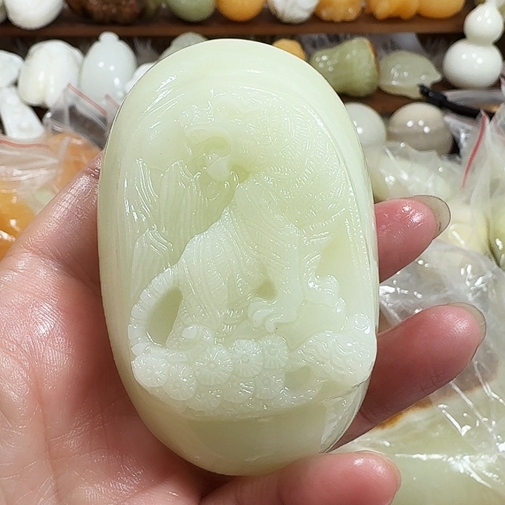 炸***王砖雕石头手把件不退不