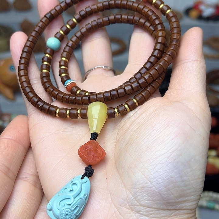 紫金鼠吊坠6m m直切脖挂