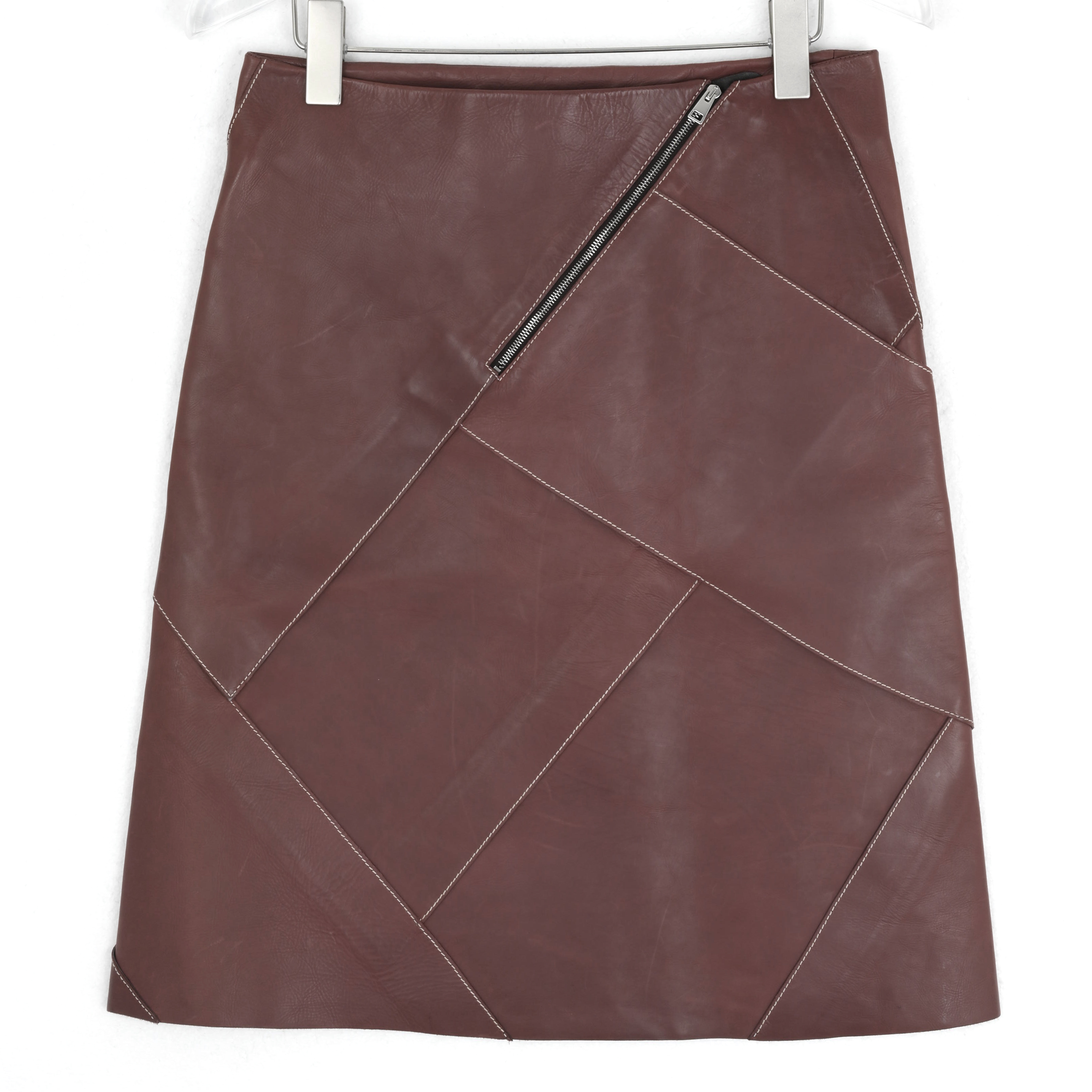 BOTTEGA VENETA葆蝶家 女士常规款纯牛皮革皮短裙575077VF3O02187