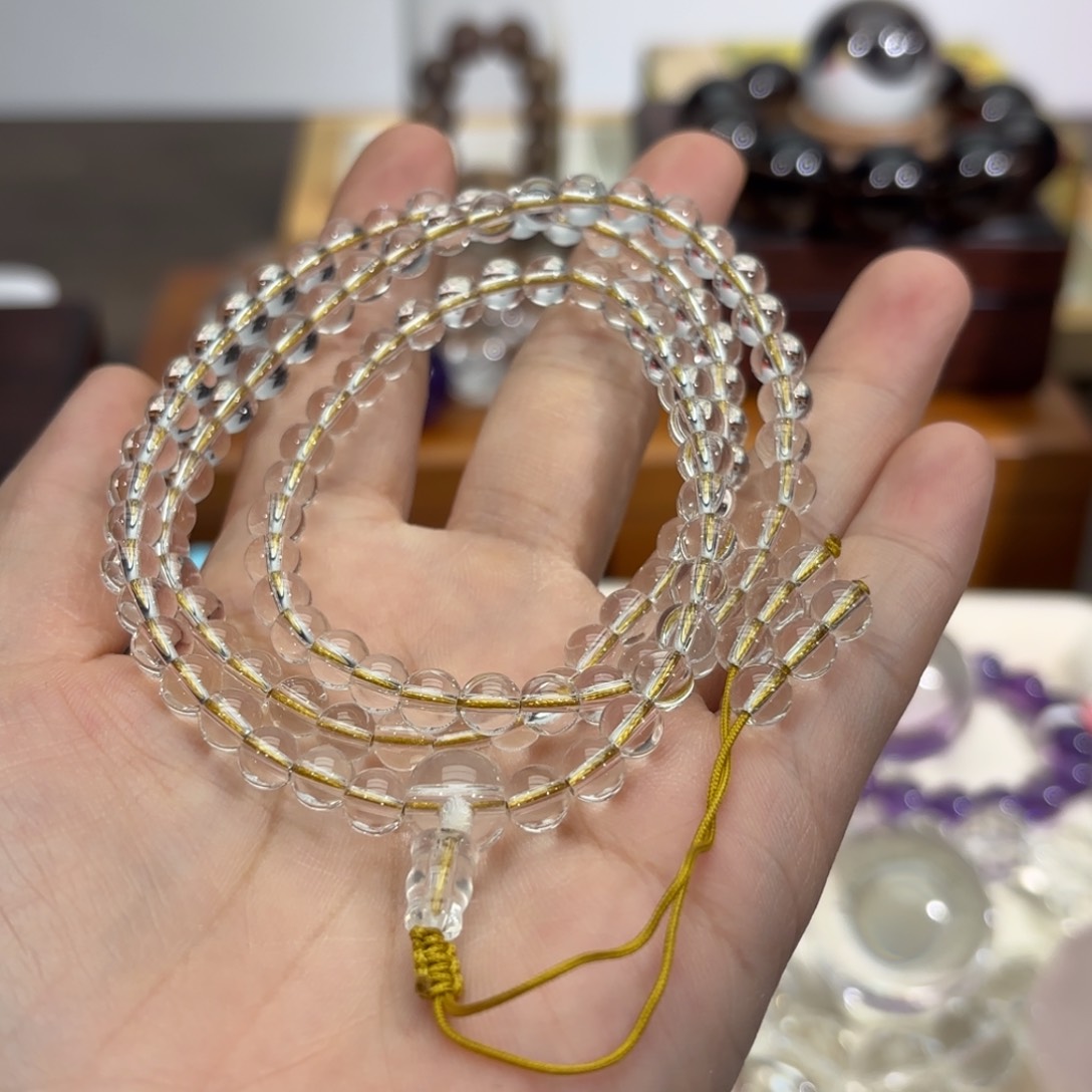 未镶嵌手链水晶手串108卡6