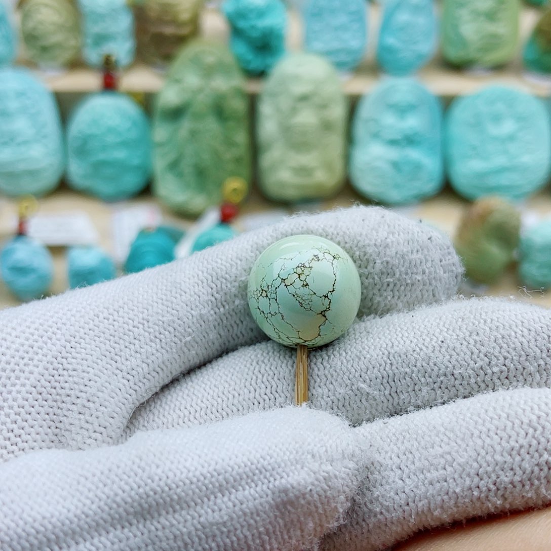 绿松石未镶嵌珠宝奇石16mm