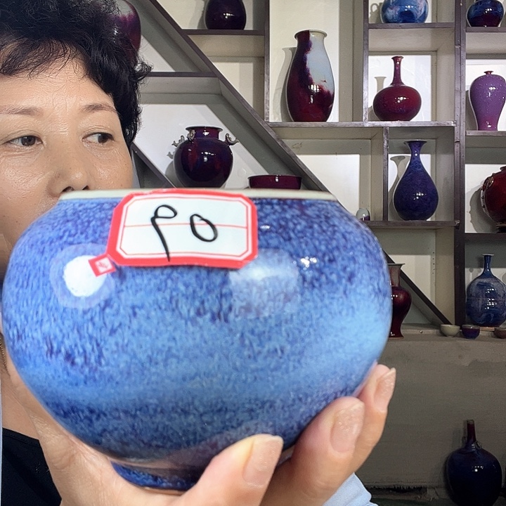 瓷片钧瓷手工艺品杯子