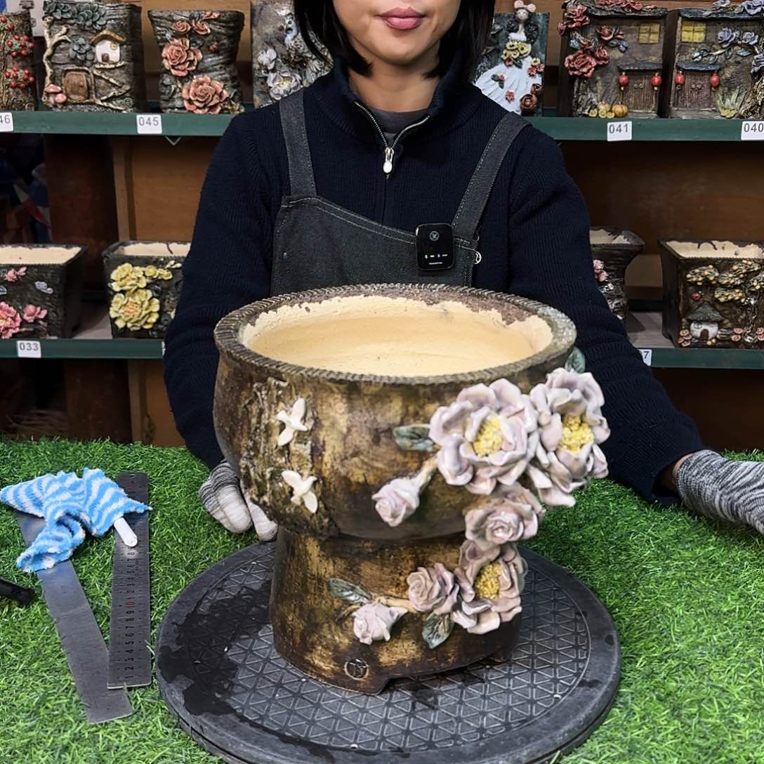 红陶青藤花器多肉花盆