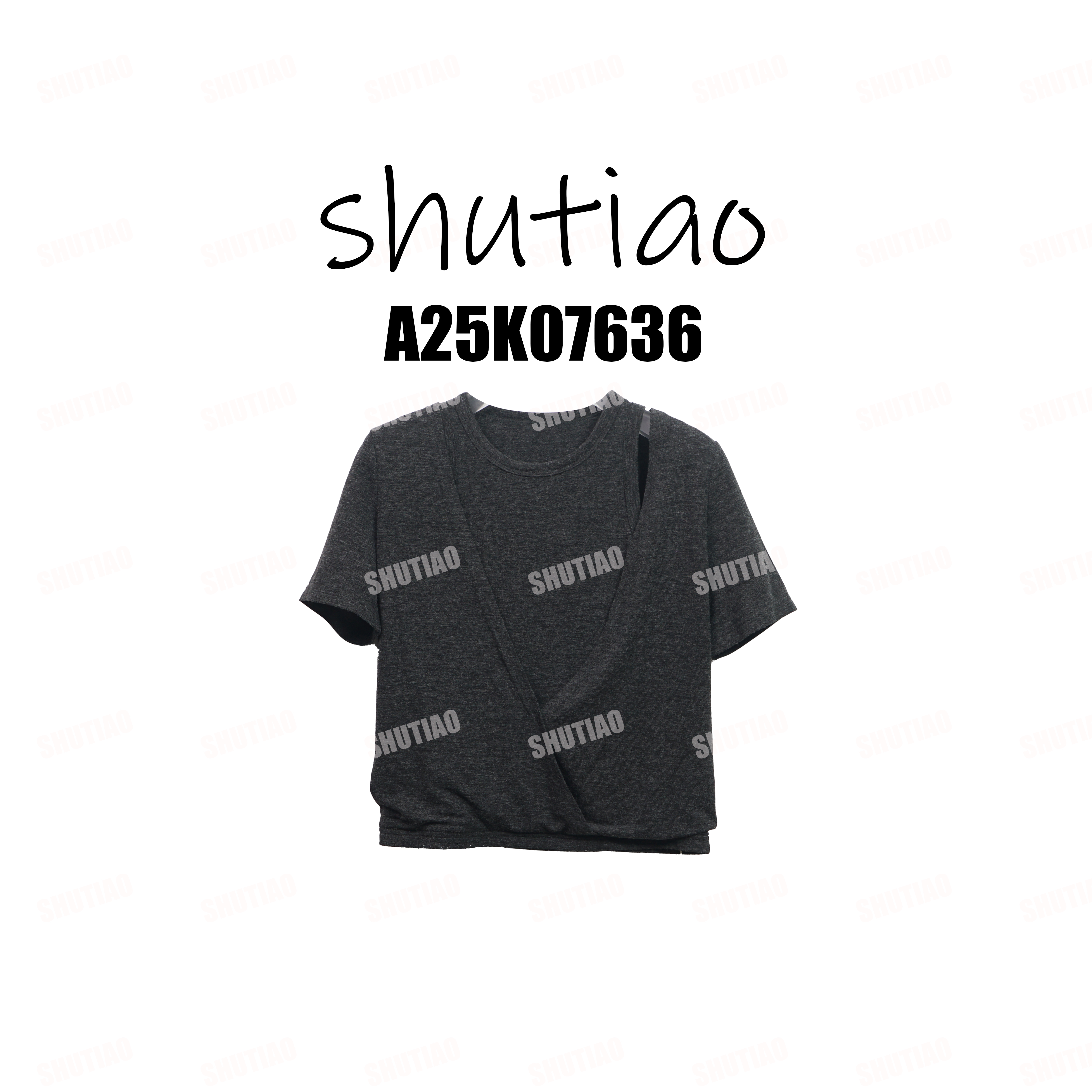 【SHUTIAO】2025秋冬：新款小众设计款T恤A25K07636