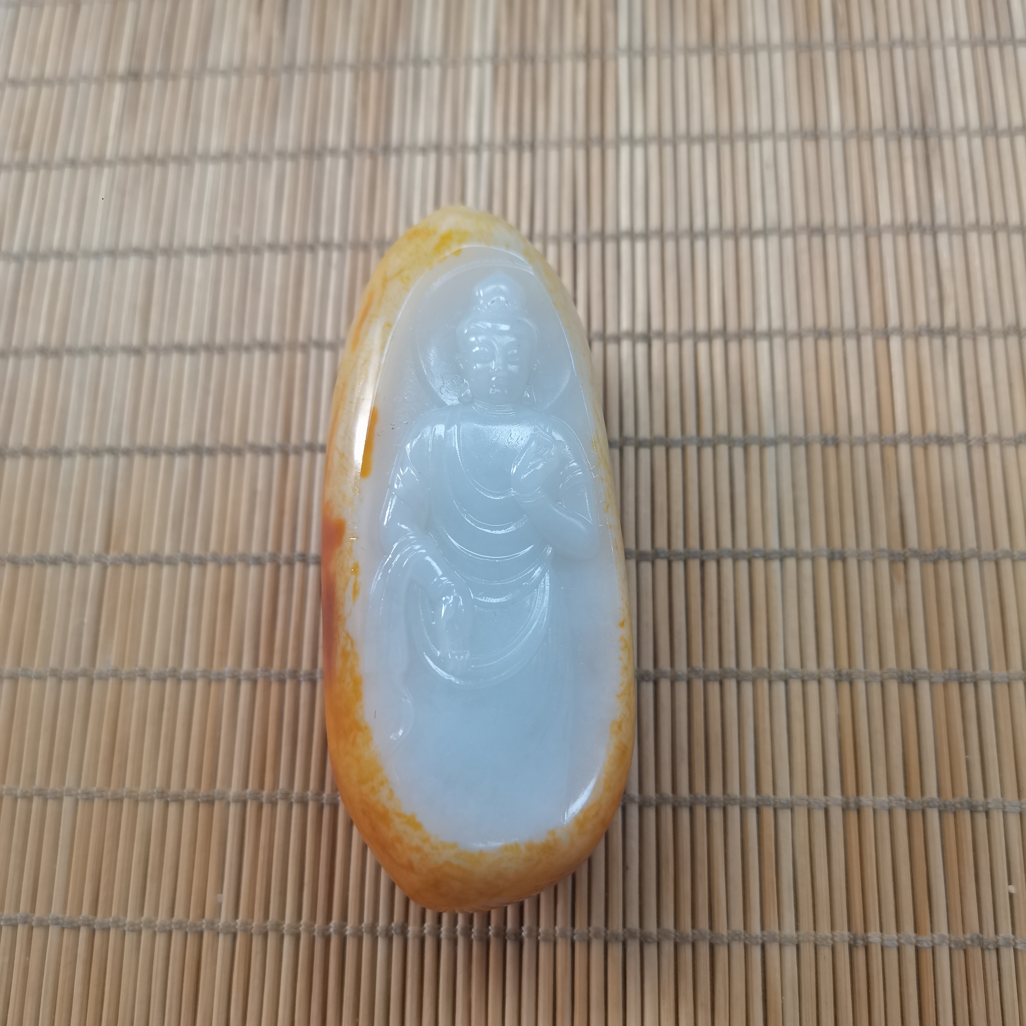 新疆和田玉素衣观音菩萨143克