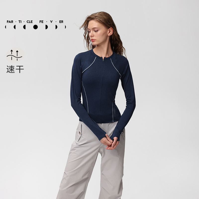 运动长袖春秋女修身显瘦亲肤瑜伽健身休闲上衣TP205丨粒子狂热