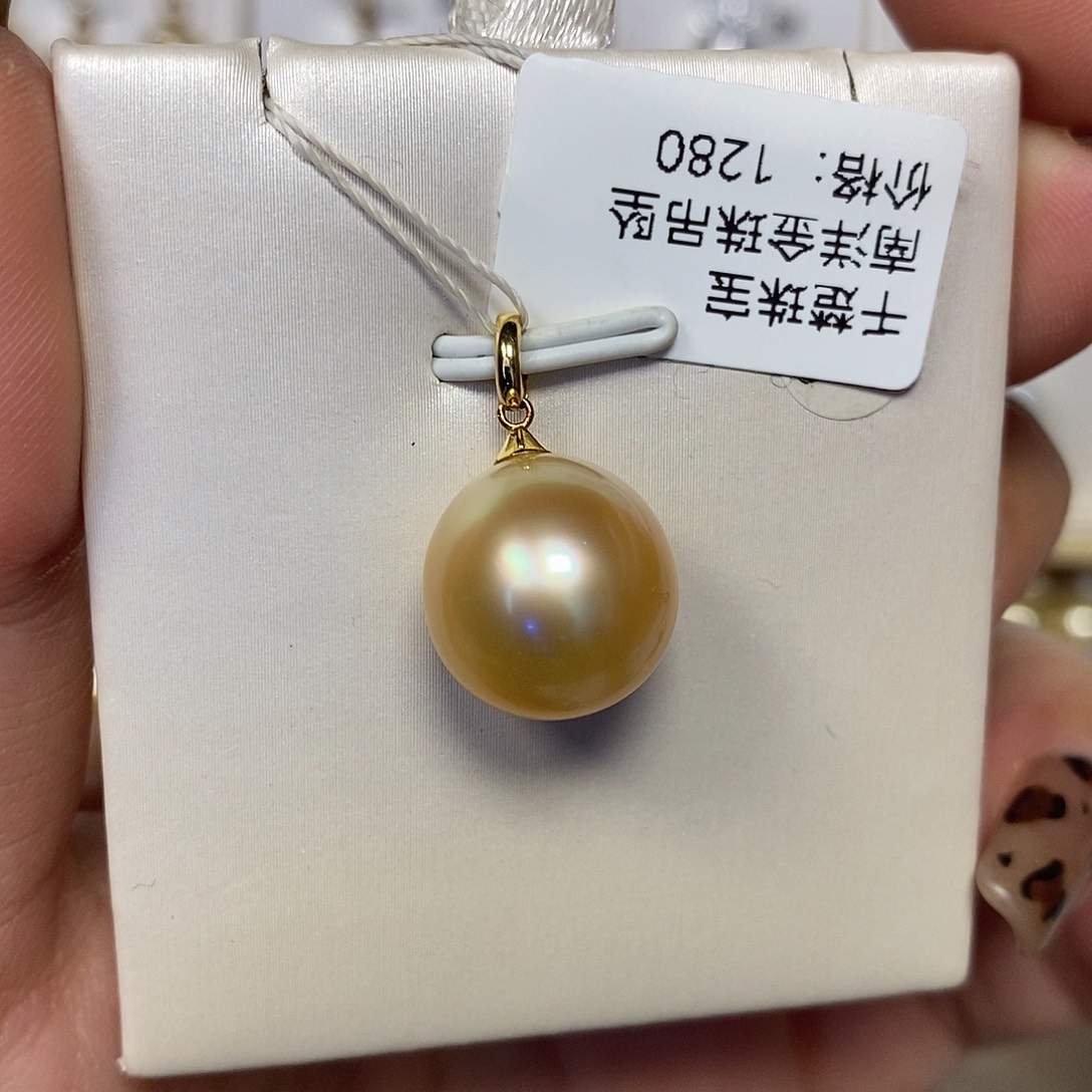 吊坠(不含链)海水珍珠18K金镶嵌