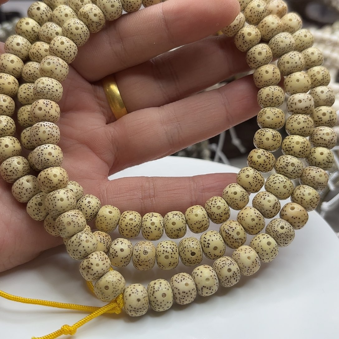 手串星月菩提10×8藏式桶柠檬黄针尖牛毛星